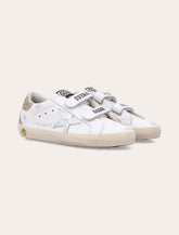Golden Goose kids Old School leather and glitter heel sneakers - | Spazio Pritelli