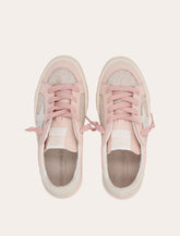 Pink Glitter Leather Sneakers - | Spazio Pritelli