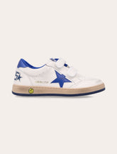 White and Blue Ball Star Sneakers Boy Golden Goose - | Spazio Pritelli