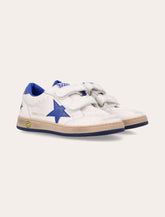 White and Blue Ball Star Sneakers Boy Golden Goose - | Spazio Pritelli