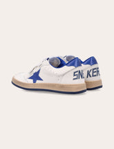 White and Blue Ball Star Sneakers Boy Golden Goose - | Spazio Pritelli