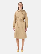 A.P.C. Greta trench coat in beige waterproof gabardine - | Spazio Pritelli