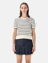 A.P.C. striped short-sleeve knit top - | Spazio Pritelli