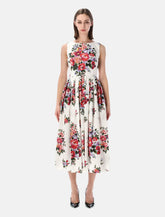 Dolce&Gabbana floral cotton sleeveless dress - | Spazio Pritelli