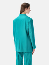 Fendi turquoise wool double-breasted blazer - | Spazio Pritelli
