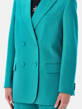 Fendi turquoise wool double-breasted blazer - | Spazio Pritelli