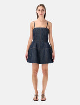 Fendi dark blue FF denim bustier dress - | Spazio Pritelli