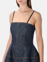 Fendi dark blue FF denim bustier dress - | Spazio Pritelli