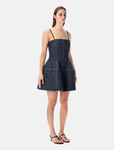 Fendi dark blue FF denim bustier dress - | Spazio Pritelli