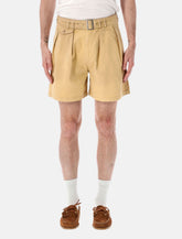 Found belted pleated shorts - | Spazio Pritelli