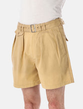 Found belted pleated shorts - | Spazio Pritelli