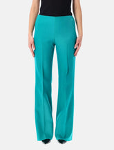 Fendi turquoise wool flared trousers - | Spazio Pritelli
