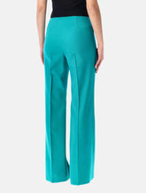 Fendi turquoise wool flared trousers - | Spazio Pritelli