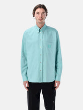 Camicia in Oxford di cotone turchese di Fendi - | Spazio Pritelli
