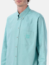 Camicia in Oxford di cotone turchese di Fendi - | Spazio Pritelli