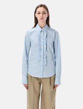 Ami Paris ruffled cotton poplin shirt - | Spazio Pritelli