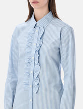 Ami Paris ruffled cotton poplin shirt - | Spazio Pritelli