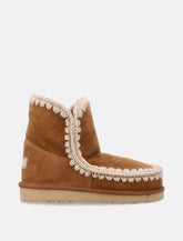 Mou Eskimo 18 sheepskin boots with crochet stitching - | Spazio Pritelli