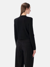 Balmain lion-button black cardigan - | Spazio Pritelli