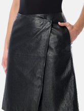 Lou Lou Gora black embossed leather skirt - | Spazio Pritelli