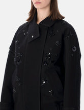 Golden Goose oversized cotton twill jacket with floral embroidery - | Spazio Pritelli