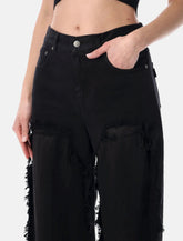 Haikure Bonnie satin bull boyfriend pants - | Spazio Pritelli