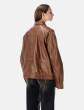 Haikure silky leather jacket - | Spazio Pritelli