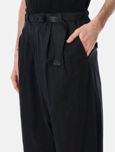 Comme des Garçons Homme cotton belted trousers - | Spazio Pritelli