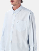 Ami Paris striped cotton Ami de Cœur shirt - | Spazio Pritelli