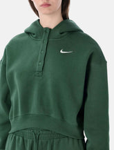 Felpa corta oversize serafino con cappuccio di Nike - | Spazio Pritelli