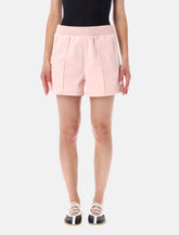Adidas Originals pink Firebird shorts with crochet detail - | Spazio Pritelli