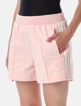 Adidas Originals pink Firebird shorts with crochet detail - | Spazio Pritelli