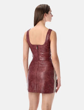 Adidas Originals fitted burgundy faux leather corset - | Spazio Pritelli