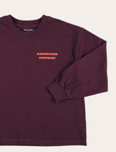 American Vintage Fizvalley long-sleeve t-shirt for kids aubergine - | Spazio Pritelli