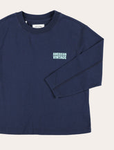 American Vintage navy Gixy long sleeves t-shirt for kids - | Spazio Pritelli