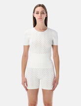 JW Anderson Pointelle knit t-shirt - | Spazio Pritelli