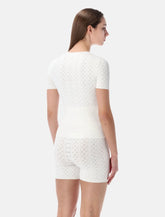 JW Anderson Pointelle knit t-shirt - | Spazio Pritelli
