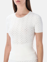 JW Anderson Pointelle knit t-shirt - | Spazio Pritelli