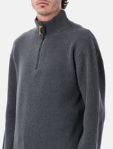 JW Anderson half-zip wool-cotton jumper - | Spazio Pritelli