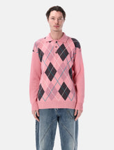JW Anderson x Pringle Argyle polo sweater - | Spazio Pritelli