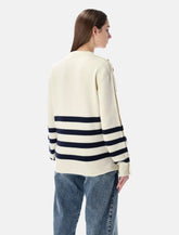 JW Anderson ivory Breton jumper with buttoned sleeves - | Spazio Pritelli
