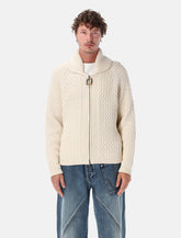 Jw Anderson cable knit zip cardigan - | Spazio Pritelli