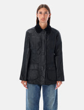 Barbour black Beadnell wax jacket - | Spazio Pritelli