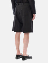 Mfpen pinstripe wool pleated tailored shorts - | Spazio Pritelli