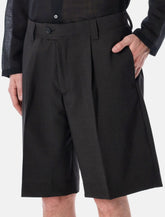 Mfpen pinstripe wool pleated tailored shorts - | Spazio Pritelli