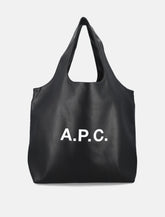 A.P.C. Ninon black small faux leather tote - | Spazio Pritelli
