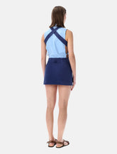 Miu Miu garment-dyed gabardine mini dress - | Spazio Pritelli