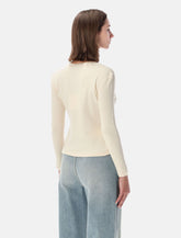 Miu Miu waffle cotton long-sleeve T-shirt - | Spazio Pritelli