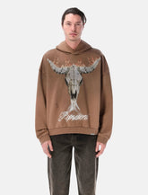 Represent Hoodie Bull Skull Graphic Brown - | Spazio Pritelli