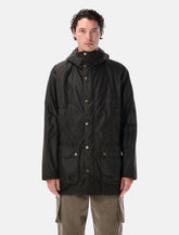 Barbour Bedale Waxed Cotton Parka Olive - | Spazio Pritelli